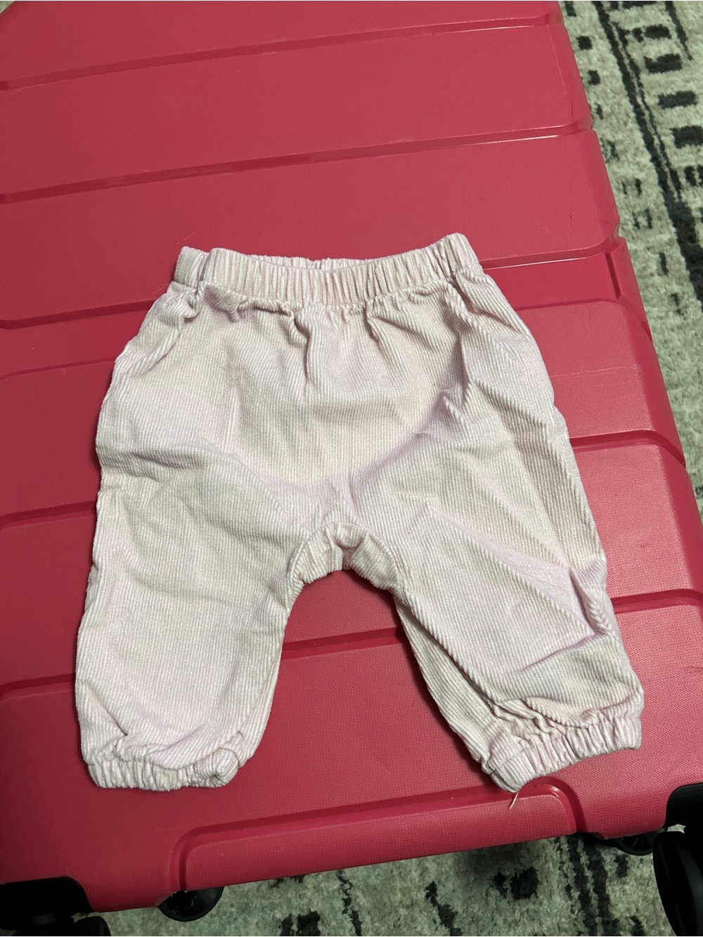 Toddler Pink Corduroy Elastic Waist Jogger Pants